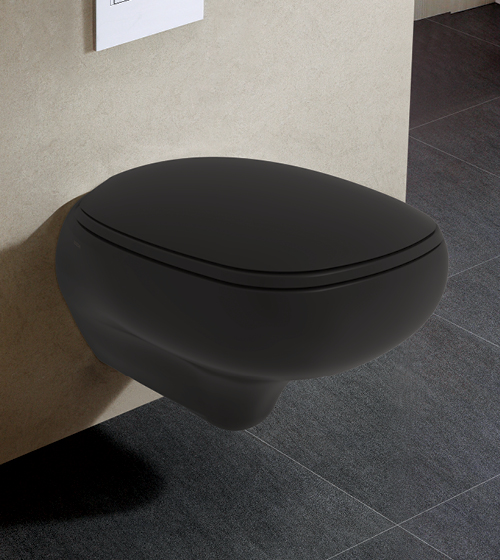 Rimless Wall Hung WC With UF Slim Seat Cover  – Aquant India